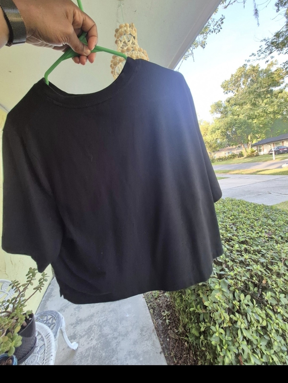 A New Day Black Boxy Short Sleeve Tee